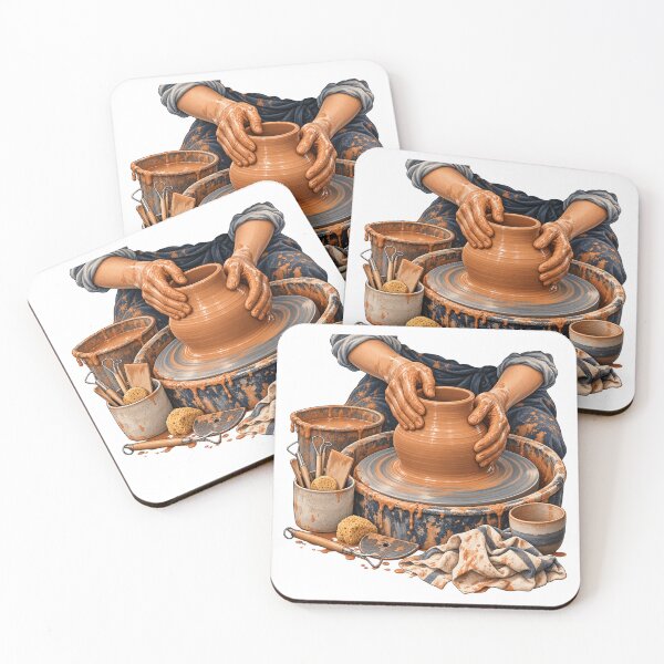 Item preview, Pottery Wheel Centering Hands – Pottery Illustration designed and sold by Xnuery.