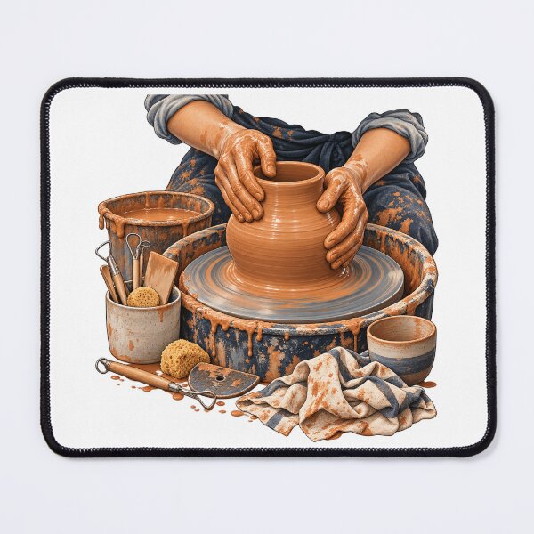 Item preview, Pottery Wheel Centering Hands – Pottery Illustration designed and sold by Xnuery.