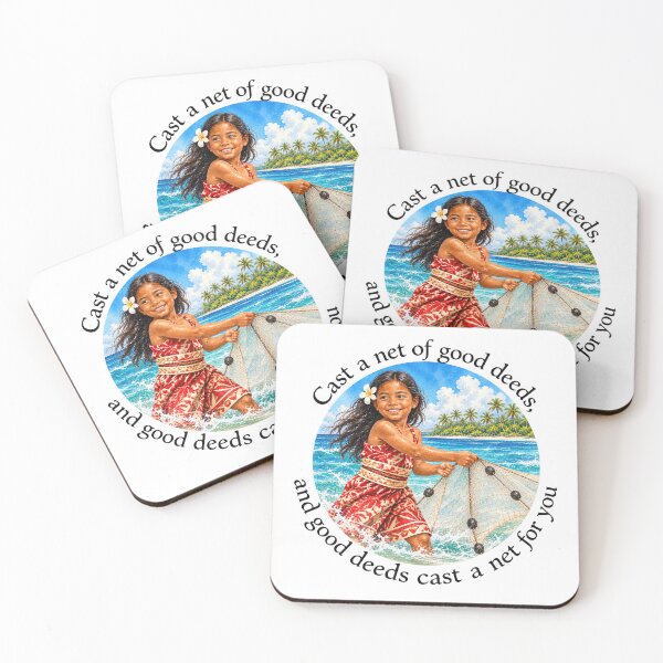 Item preview, Hawaii Aloha Chiasmus Proverb - Cast a net of good deeds | Island Wisdom Art designed and sold by ShakaLife.org.
