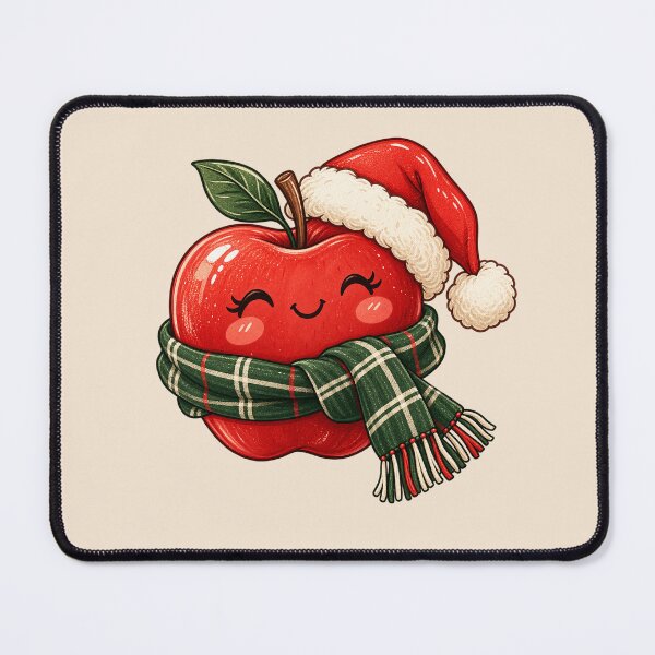 Item preview, Cute Christmas Apple – Teacher Christmas Gift, Kawaii Holiday Design designed and sold by 1DreamerShop.