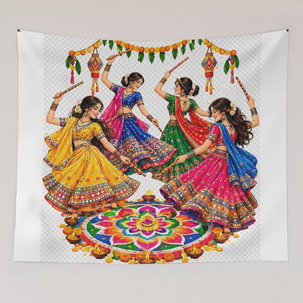 Item preview, Indian festival dance art designed and sold by urbanshop7.