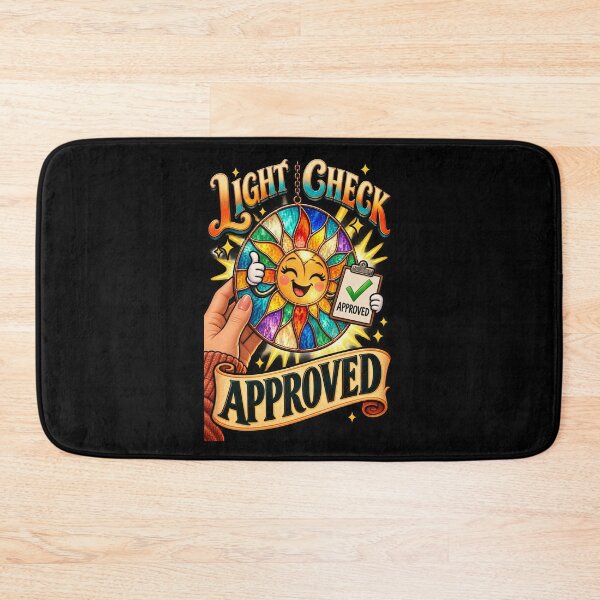 Item preview, Stained Glass Light Check Approved Maker Humor designed and sold by MOTIFOLK.