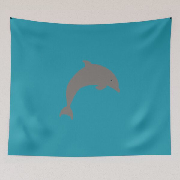 Item preview, Retro Dolphin Ocean Blue Repeating Pattern designed and sold by IammeemmaI.