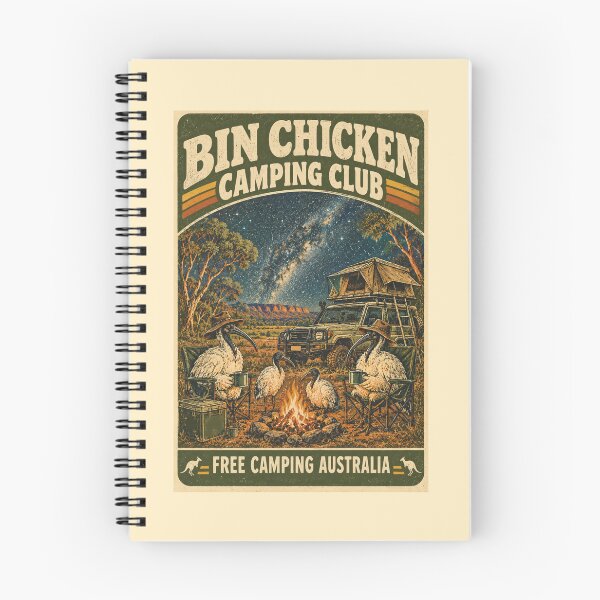 Item preview, Bin Chicken Camping Club Free Australia Retro designed and sold by Yellowriversss.