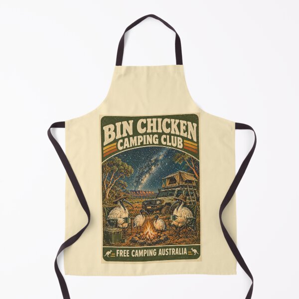 Item preview, Bin Chicken Camping Club Free Australia Retro designed and sold by Yellowriversss.