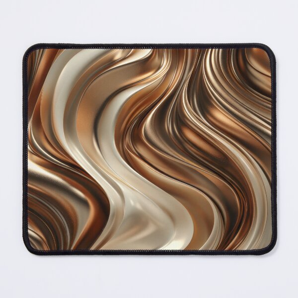 Item preview, Elegant Metallic Waves Abstract Modern Art designed and sold by MargaretWiktor.
