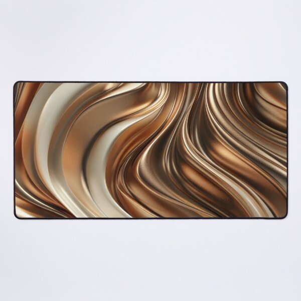 Item preview, Elegant Metallic Waves Abstract Modern Art designed and sold by MargaretWiktor.