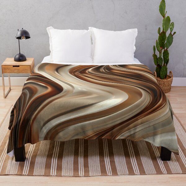 Item preview, Elegant Metallic Waves Abstract Modern Art designed and sold by MargaretWiktor.