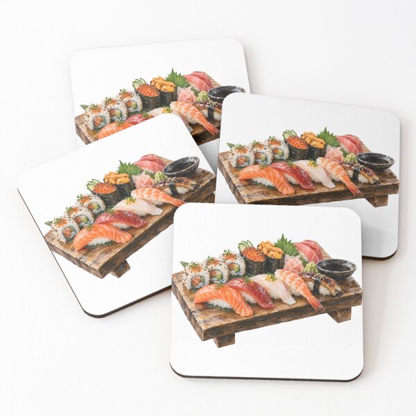Item preview, Japanese Sushi Watercolor Illustration designed and sold by BetweenForms.