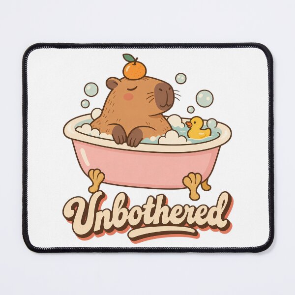 Item preview, Unbothered Capybara Relaxing in a Retro Bathtub designed and sold by bwanaboards.
