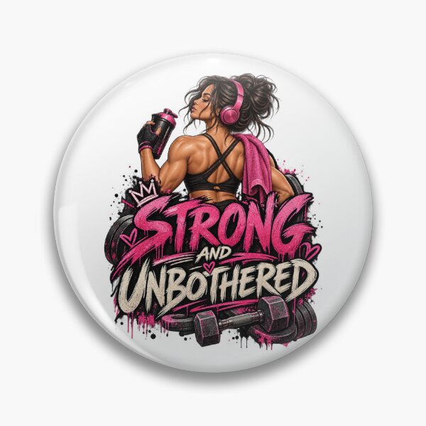Item preview, Strong & Unbothered – Women Who Lift Fitness Gym Girl designed and sold by Twixly.