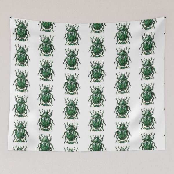Item preview, Jade Beetle Crystal Sticker - Imperial Green Jade Insect Real Color designed and sold by Crystal Critters .