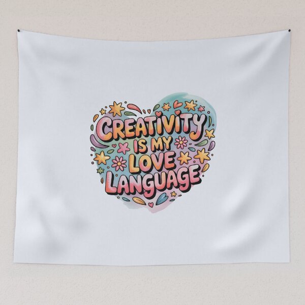 Item preview, Creativity Is My Love Language – Cute Artist and Doodle Art Design designed and sold by Jollys-ArtShop.
