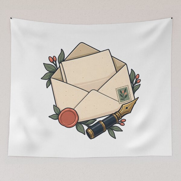 Item preview, Botanical Pen Pal Letter Emblem designed and sold by Philippa Shop.