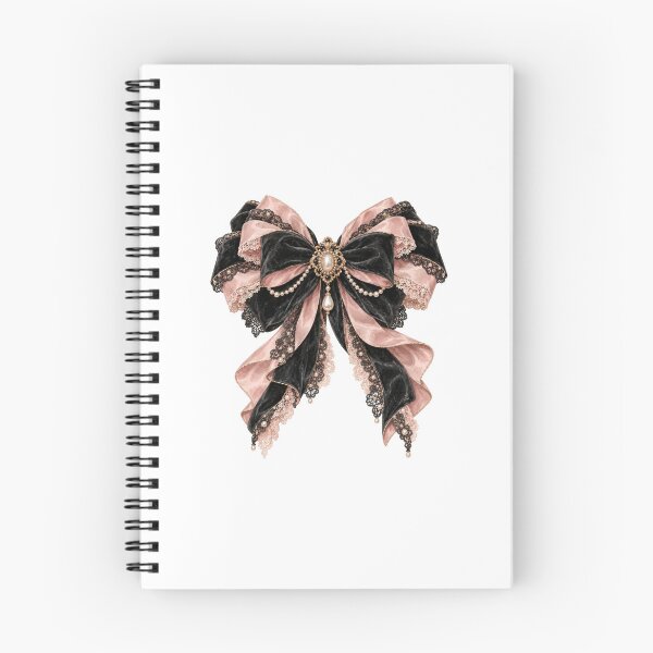 Item preview, Black and Blush Pink Lace Bow with Pearls – Gothic Coquette Aesthetic designed and sold by INVITOARTE.
