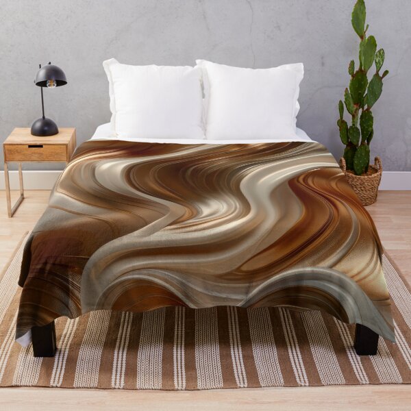 Item preview, Flowing Metallic Waves Abstract Art designed and sold by MargaretWiktor.
