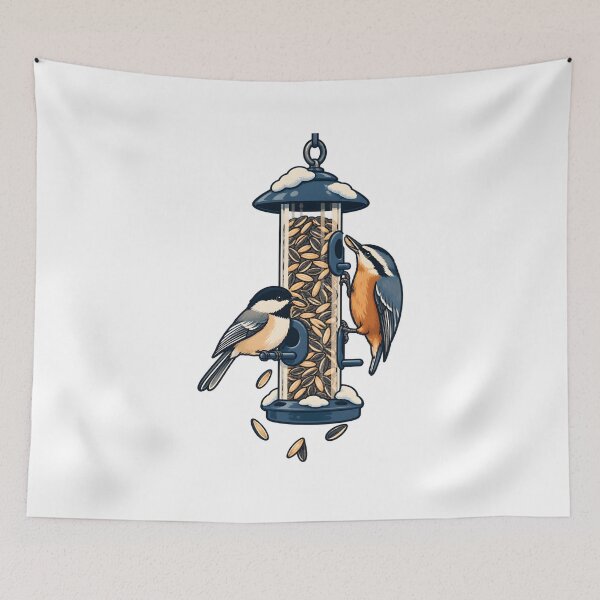 Item preview, Winter Backyard Bird Feeder Pair designed and sold by Philippa Shop.