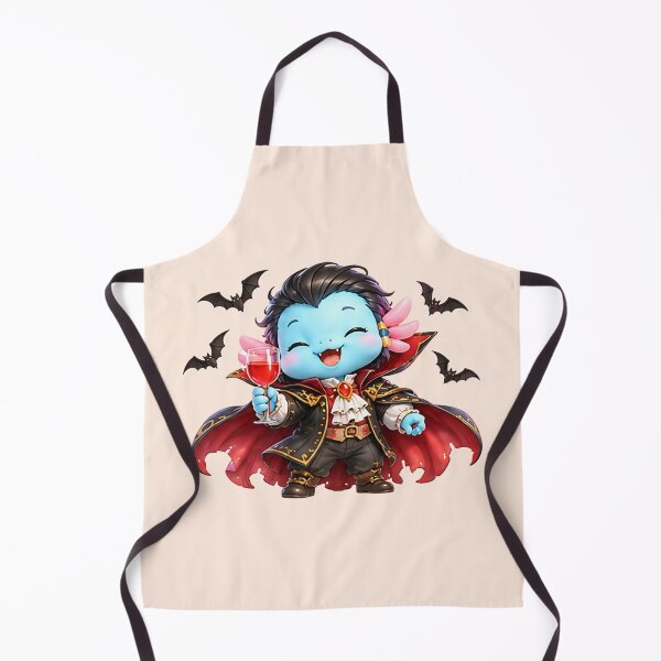 Item preview, Lolan the Vampire | Cute Blue Axolotl Vampire | Fantasy Character designed and sold by Zaru Art Studio.