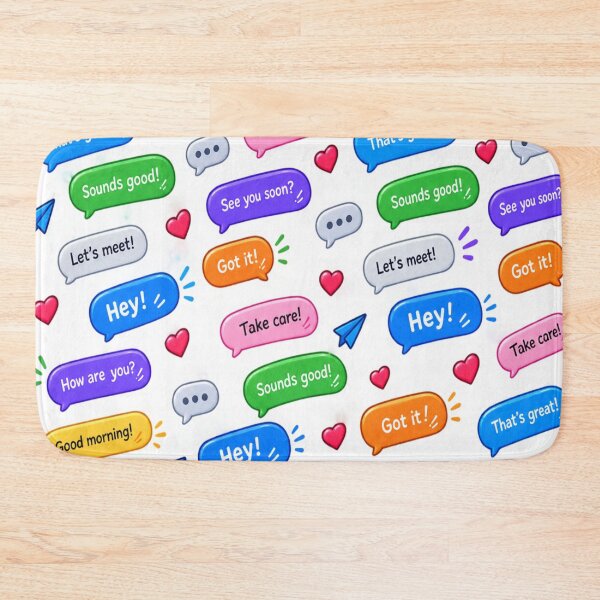 Item preview, Colorful chat message pattern designed and sold by urbanshop7.