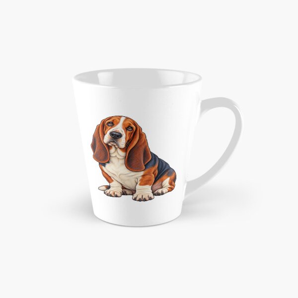 Item preview, Basset Hound Colored Pencil Long Ear Dog Portrait designed and sold by TeNovaStudio.