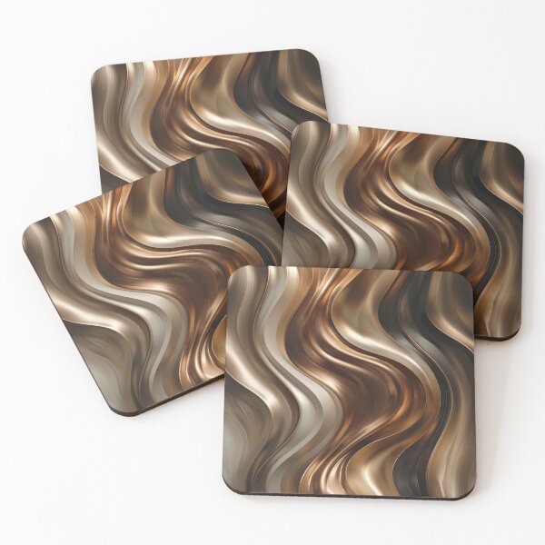 Item preview, Abstract Metallic Waves Abstract Art designed and sold by MargaretWiktor.