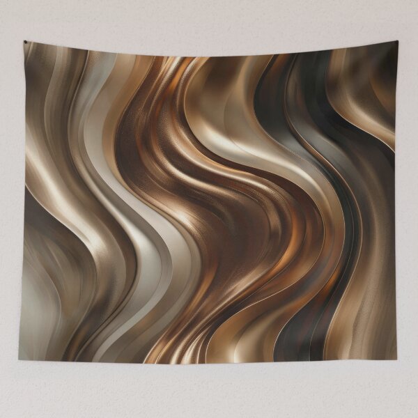 Item preview, Abstract Metallic Waves Abstract Art designed and sold by MargaretWiktor.