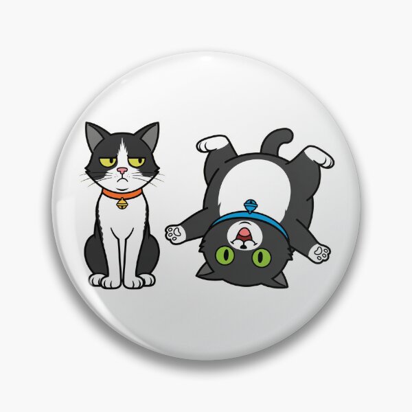 Item preview, The Odd Couple — Judgmental Cat Meets Goofball Cat, Funny Black and White Cat Duo designed and sold by Topher and Tux.