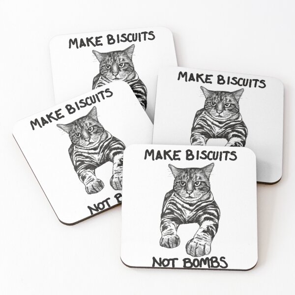 Item preview, Make Biscuits, Not Bombs designed and sold by Felt Cute Handcrafts.