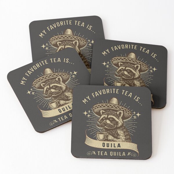 Item preview, Tea-quila Raccoon in Sombrero designed and sold by Nacho Average Designs.