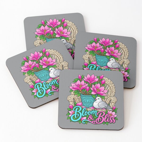 Item preview, Bloom & Bliss – Pink Magnolia Flowers & Dove designed and sold by Aimetoi.