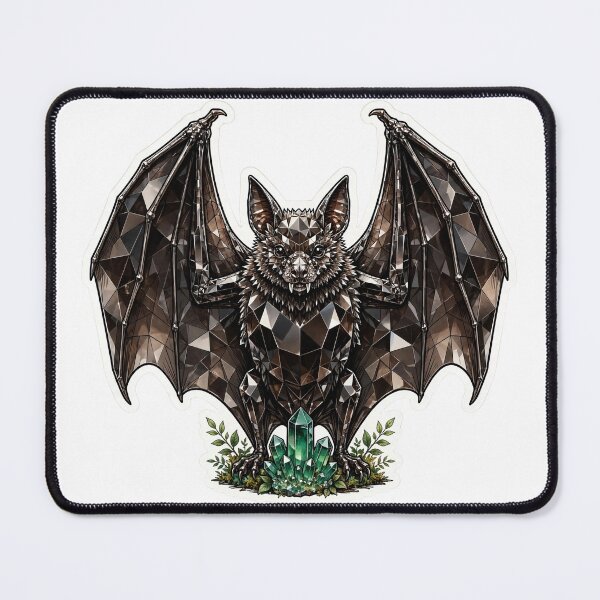 Item preview, Bat Crystal Sticker - Smoky Onyx Bat Real Color Night designed and sold by Crystal Critters .