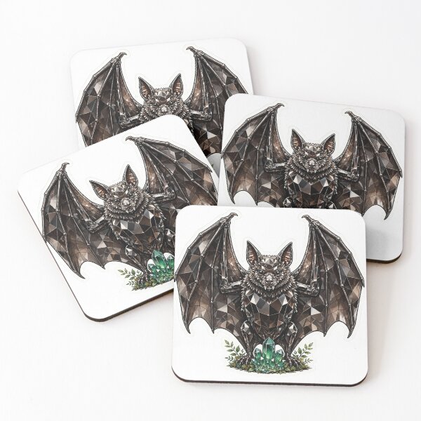 Item preview, Bat Crystal Sticker - Smoky Onyx Bat Real Color Night designed and sold by Crystal Critters .