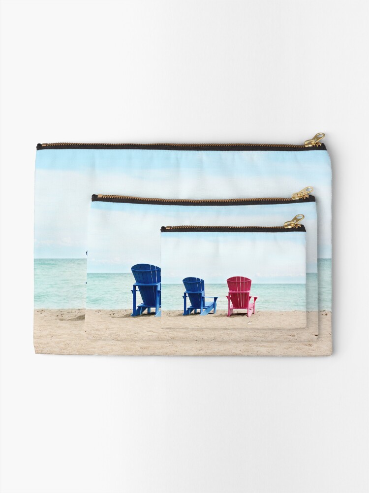 Alternate view of AFE Beach Chairs, Beach Photography Zipper Pouch