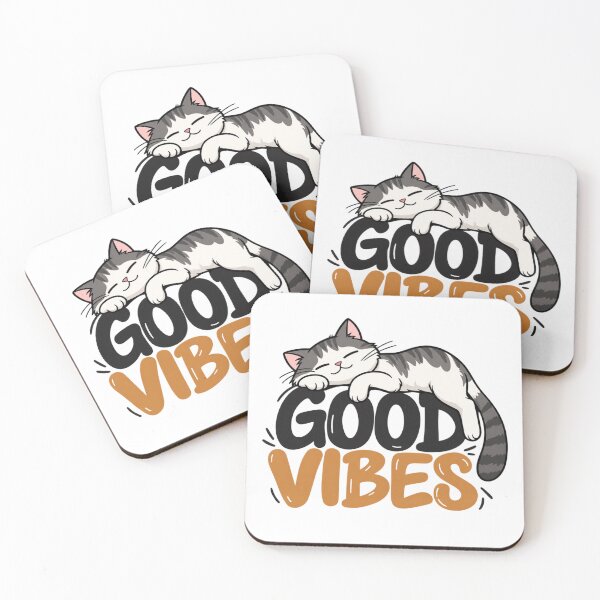 Item preview, Cute Sleepy Cat Good Vibes – Funny Tabby Cat Positive Mood Design designed and sold by aurapicks786.