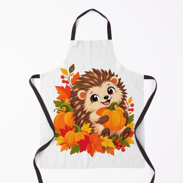 Item preview, Autumn Hedgehog with Pumpkins - Cute Fall Harvest designed and sold by karamram.