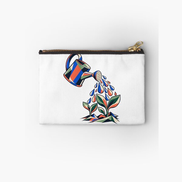 Item preview, Geometric Watering Can Growing Seedlings Garden Art designed and sold by TeNovaStudio.