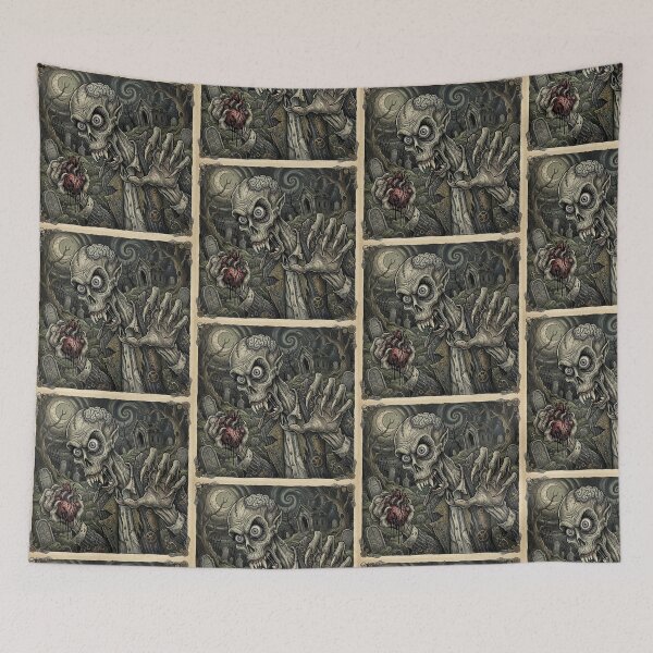 Item preview, Zombie holding a ripped out beating heart designed and sold by Vintage Designs +.