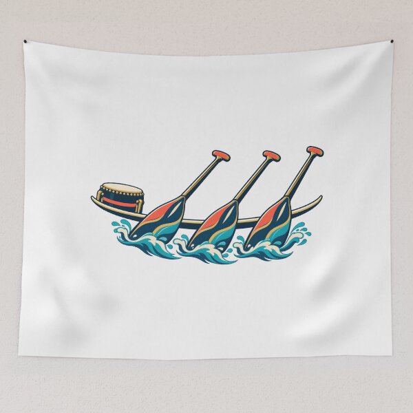 Item preview, Dragon Boat Paddle Catch Rhythm Illustration designed and sold by Philippa Shop.