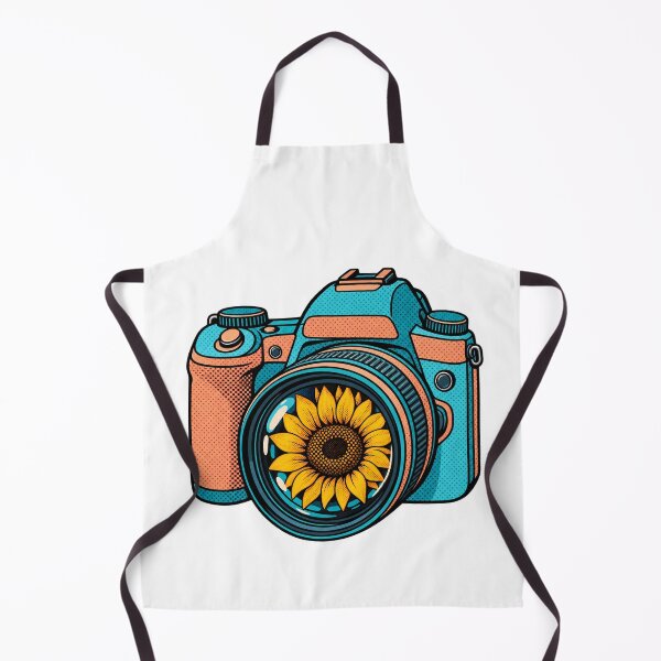 Item preview, Sunflower Camera Turquoise Pop Comic Photography Art designed and sold by TeNovaStudio.