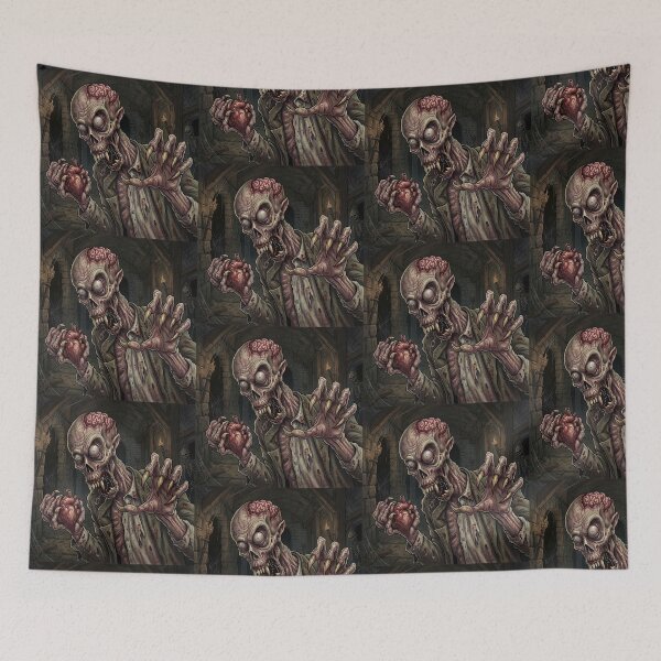 Item preview, Zombie holding a ripped out beating heart designed and sold by Vintage Designs +.