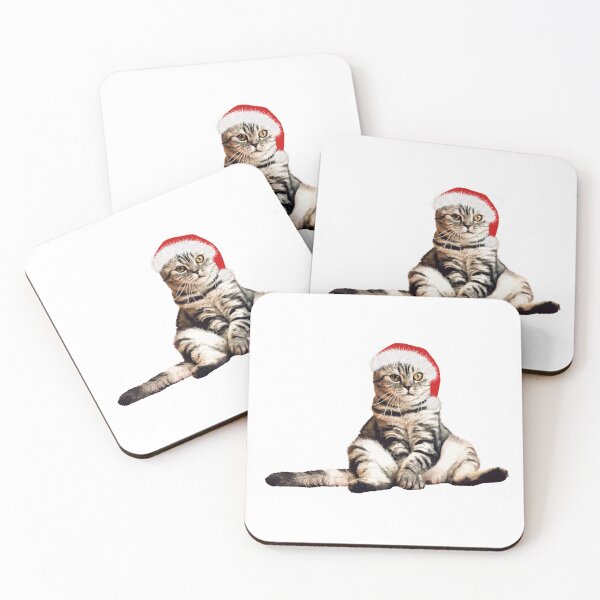 Item preview, Christmas Moody silver tabby cat Proceeds go to animal charities rescues designed and sold by AnimalFriends1.