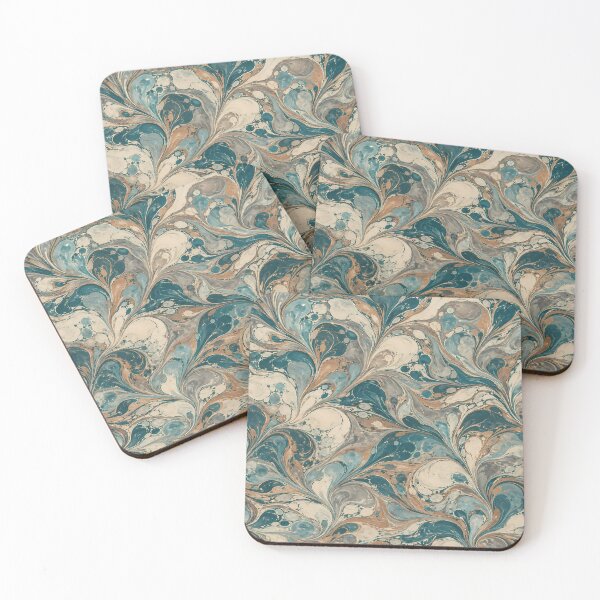 Item preview, Teal Copper Marbled Swirl Pattern designed and sold by Apex Designs.