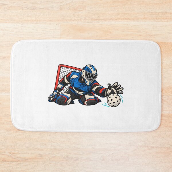 Item preview, Floorball Goalie Low Save Action Graphic designed and sold by Philippa Shop.