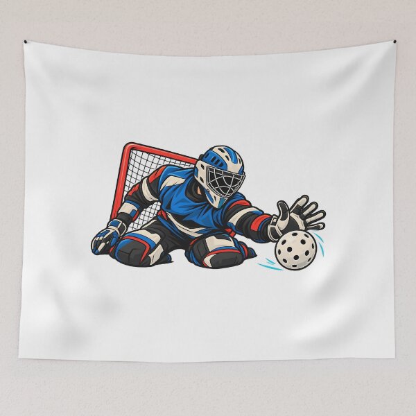 Item preview, Floorball Goalie Low Save Action Graphic designed and sold by Philippa Shop.