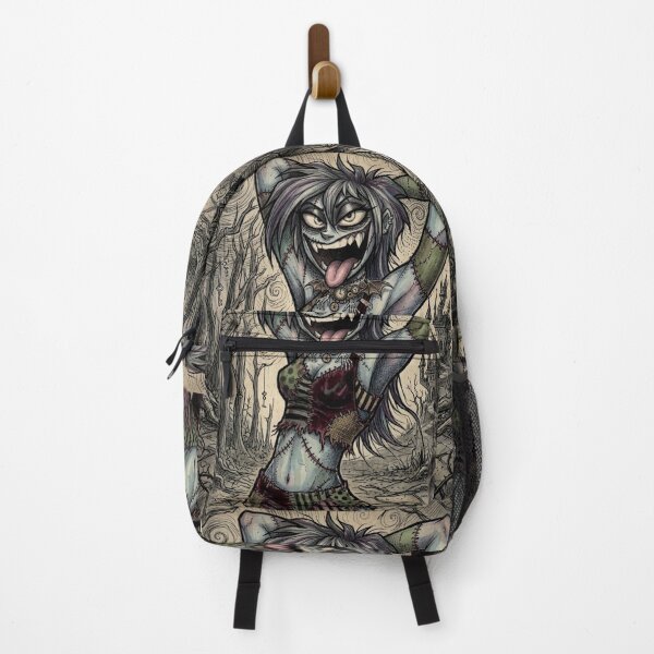 Item preview, Patchwork Zombie girl dark halloween illustration designed and sold by Vintage Designs +.