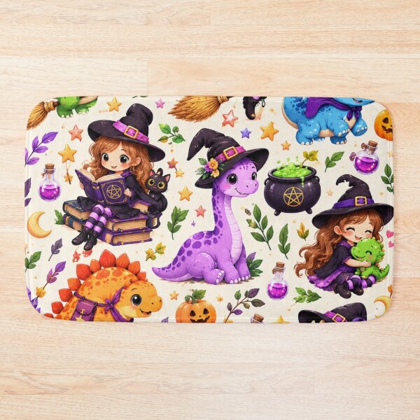 Item preview, Cute witch dinosaur pattern designed and sold by urbanshop7.