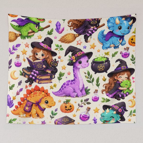 Item preview, Cute witch dinosaur pattern designed and sold by urbanshop7.