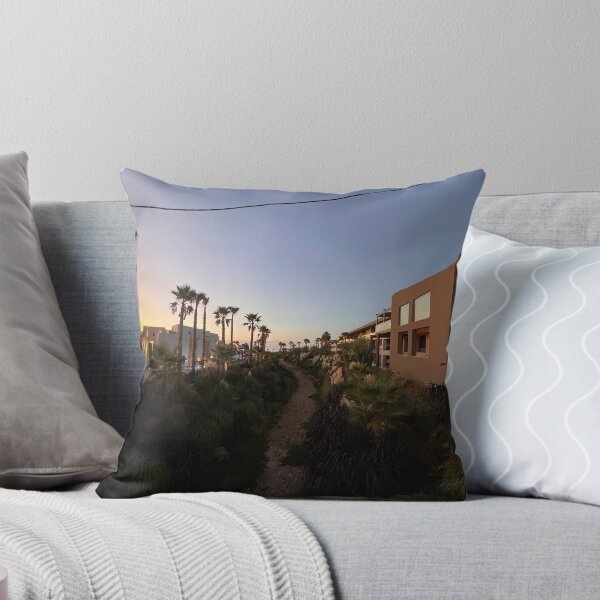 Item preview, Palm trees and bushes line a path with the sunsetting skies  designed and sold by FindMebyTalia.
