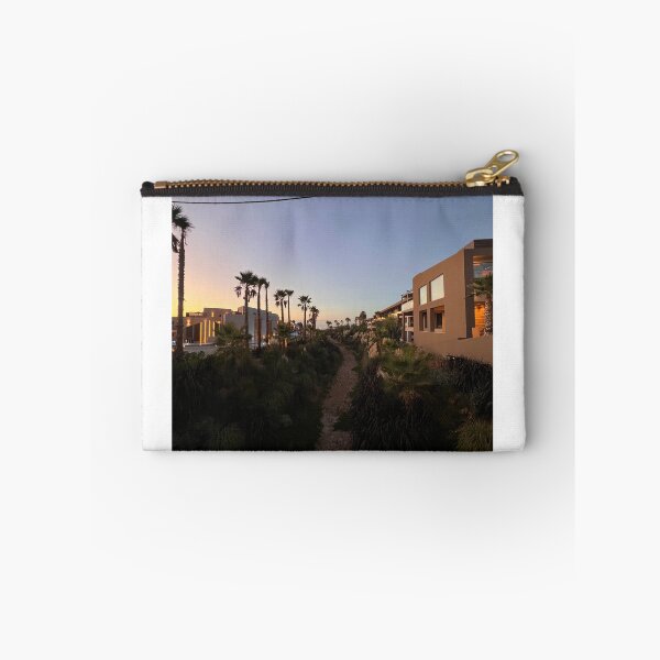 Item preview, Palm trees and bushes line a path with the sunsetting skies  designed and sold by FindMebyTalia.