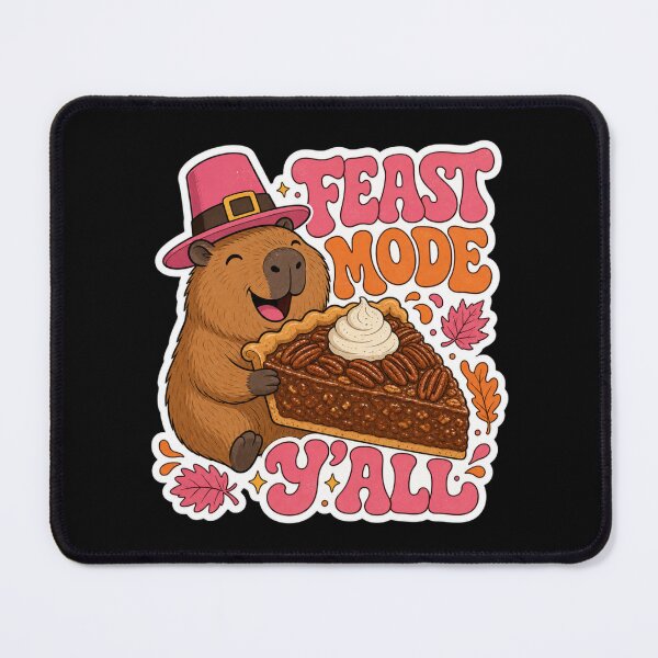 Item preview, Feast Mode Yall Cute Pilgrim Capybara designed and sold by Design Vibras.